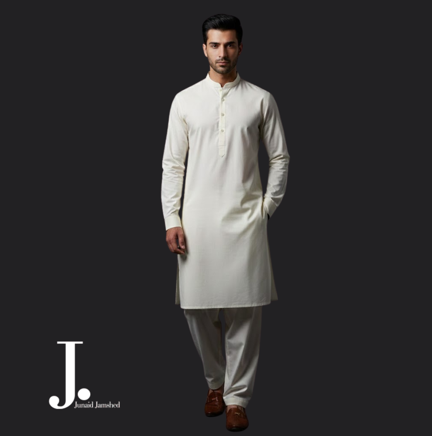 J. Men Premium Unstitched Cream Kurta Shalwar – Platinum Fashion