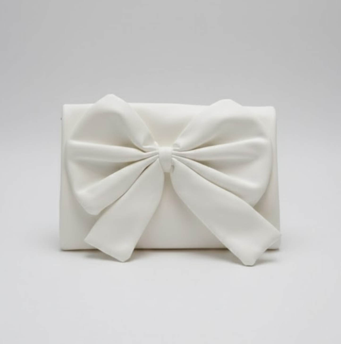 Elegance in Bloom: Large Bow-Accented Vegan Leather Crossbody Imported Bag